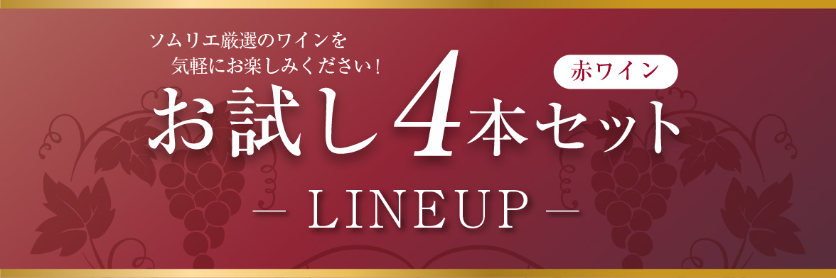 お試し4本セットのラインナップ